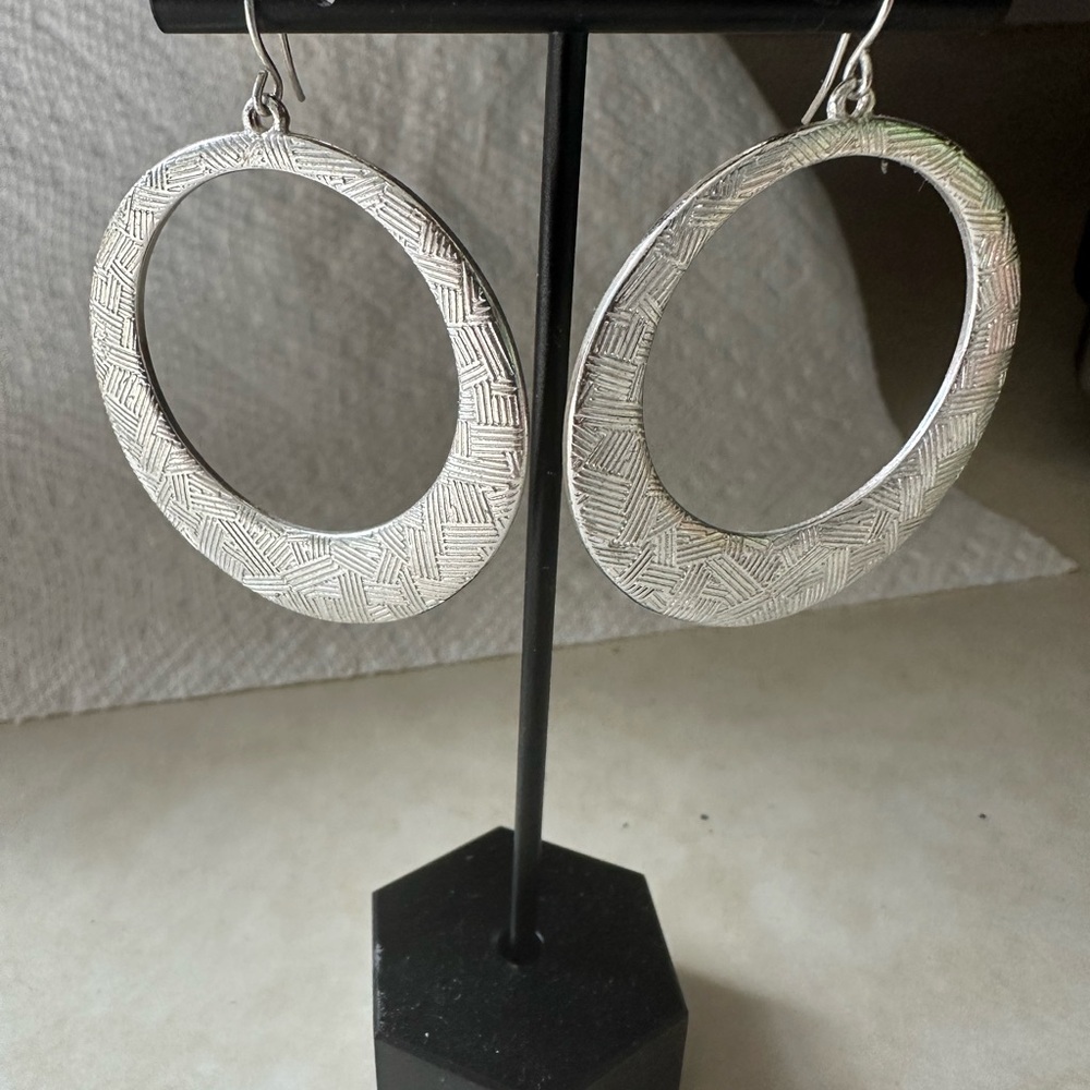 Lia Sophia Elegant Silver Hoop Earrings
